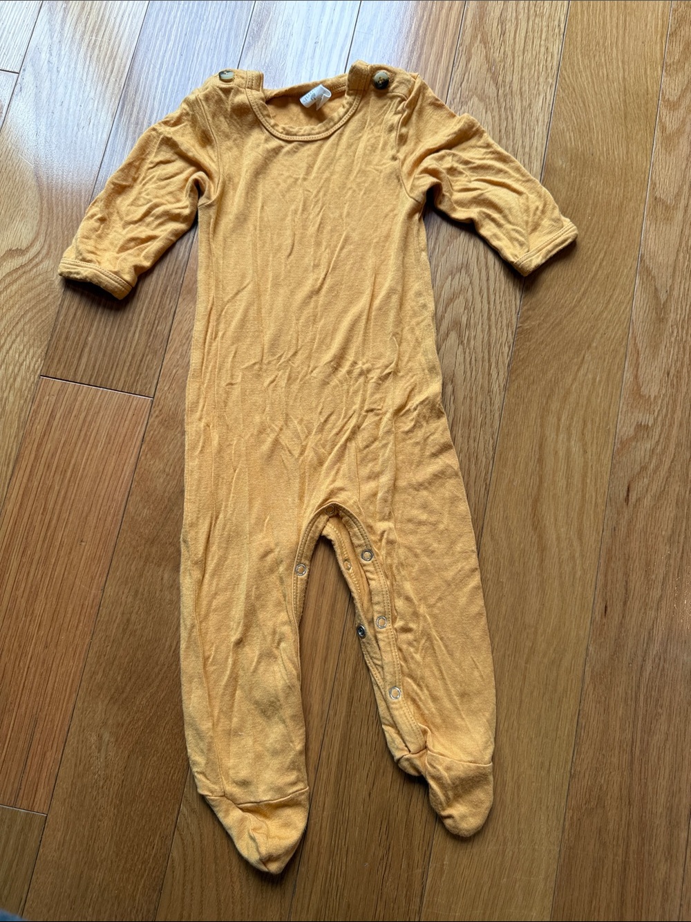 kate quinn Mustard Yellow Footed Baby One-Piece